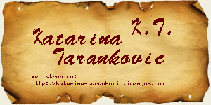 Katarina Taranković vizit kartica